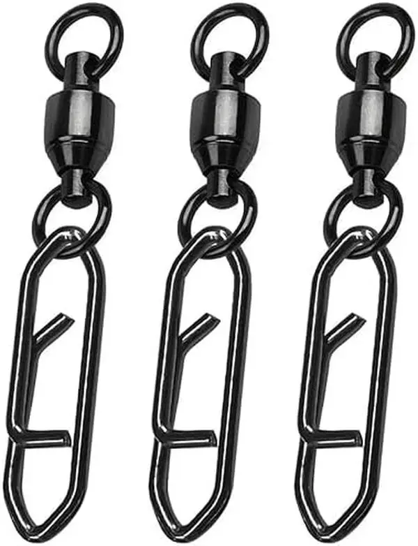 Snap Fishing Swivels Ball Bearing Swivel High Strength Fishing Swivels Saltwater Stainless Barrel Swivel for Freshwater
