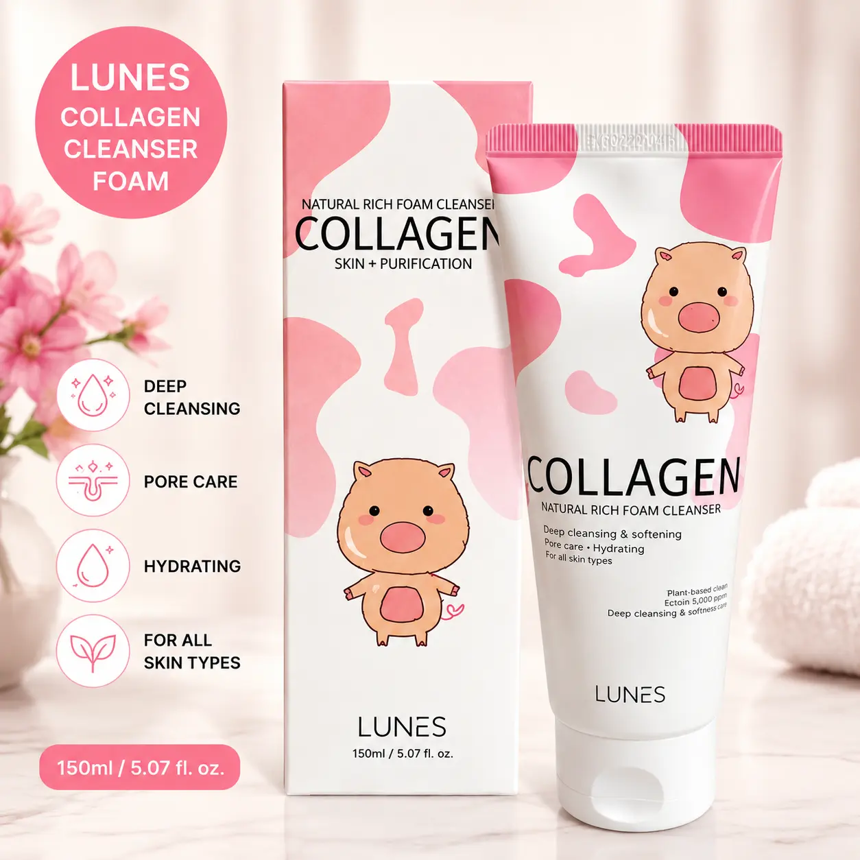 Lunes - Collagen Natural Rich Foam Cleanser