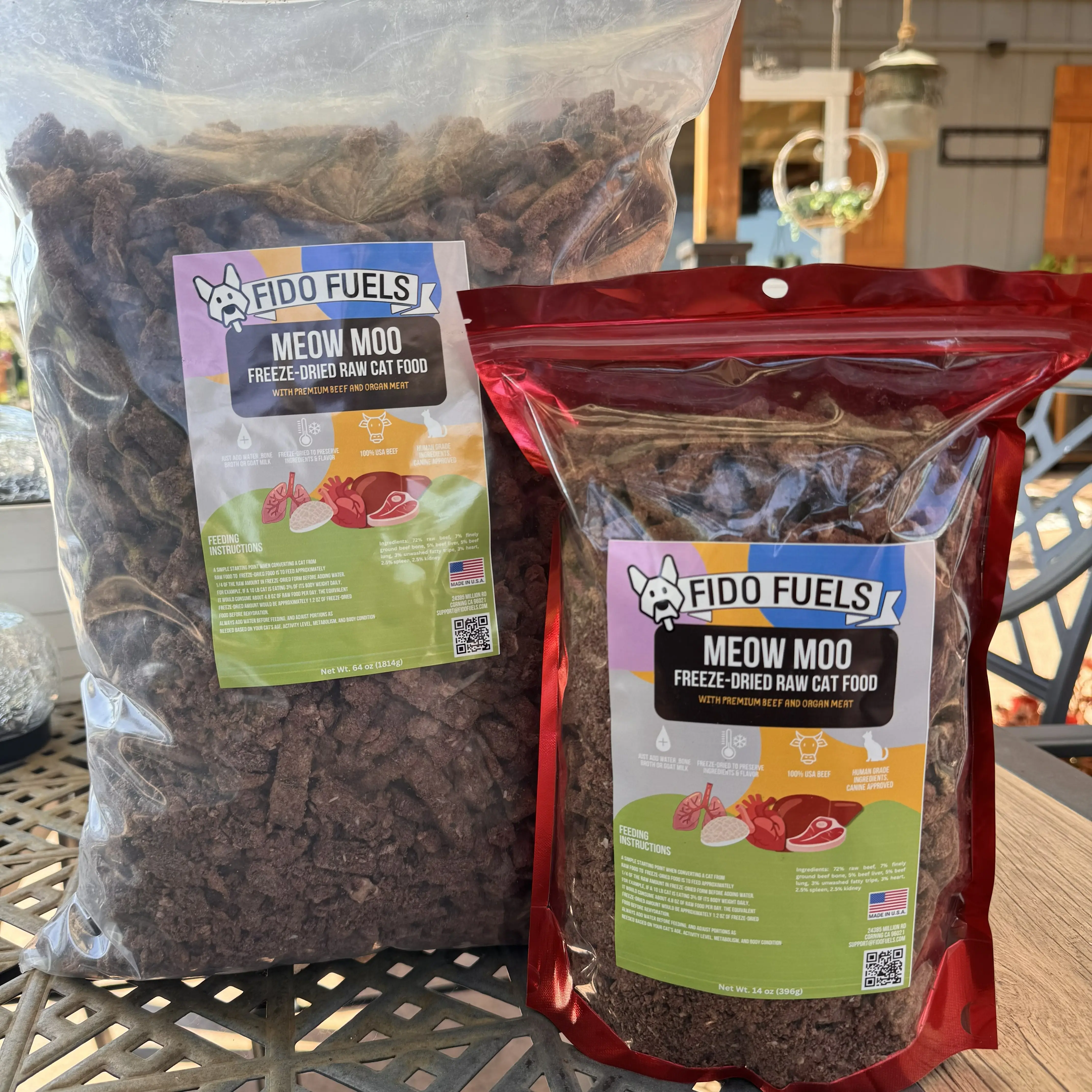 FIDO FUELS - Meow Moo Freeze-Dried Cat Food