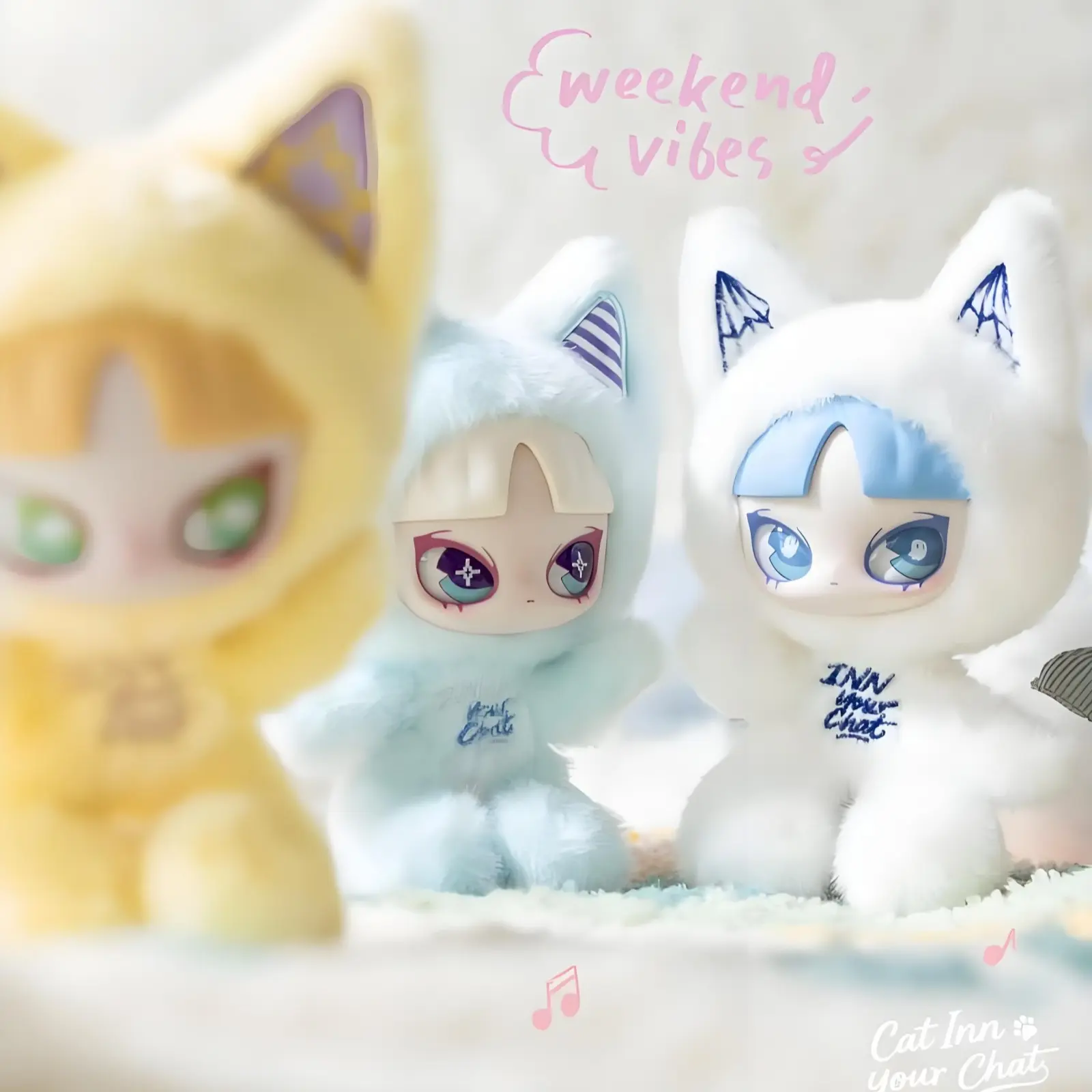 INN'S YOUR CHAT Series 1pcs Collectible Blind Pack Blind Bags Stuffed Toy - 13cm, Poseable Arms Legs & Tail, Unique Eye Chat Emotions, Soft Plush, Stress Relief Healing Toy, Gift for Cat Lovers