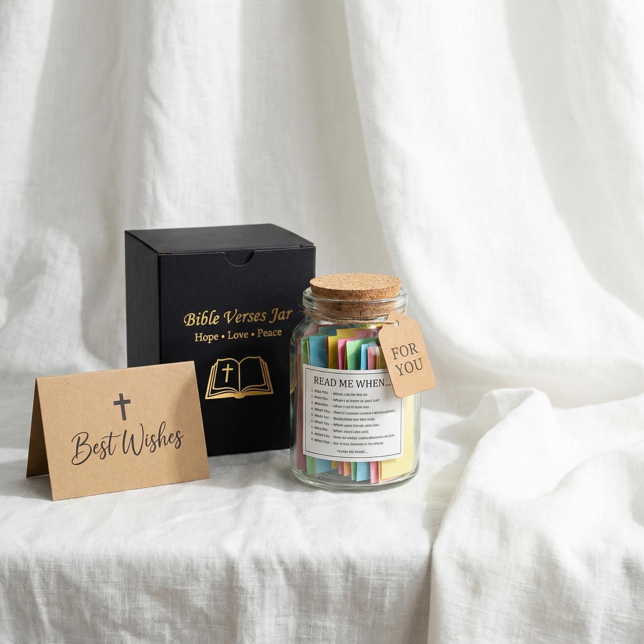 Bible Verse Jar: Read Me When You Open the Jar—A Mother’s Day Gift. Daily Encouragement, Inspirational Prayers, and Reflections. A Graduation Gift for Her. A Gift from a Daughter to Her Mom. Christian Gifts for Women