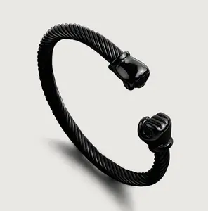Double Fist Wire Bangle Bracelet