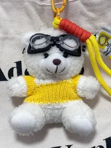 Cute Bear Camera Backpack Charm, Plush Toy Keychain, Creative Gift for Couples, Perfect for Handbags, Wallets, Totes, Backboards, Keychain Bag Pendant