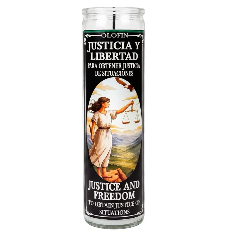 Justica Y Libertad (Justice & Freedom) Prepared Ritual Candle Perfumed Vela Preparada