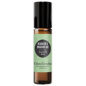 Headache & Migraine Aid Essential Oil Roll-On- Helps Alleviate Tension, Soothe Pain & Relax