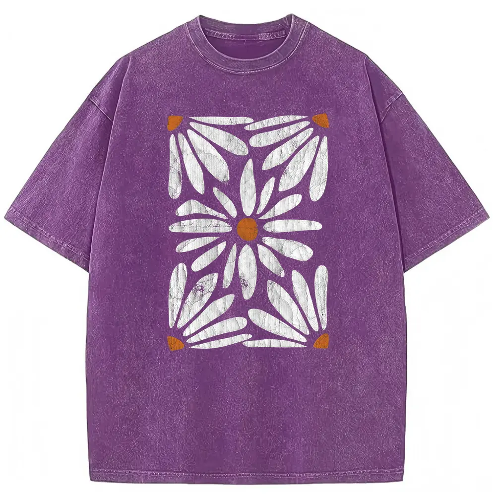 Washed T-shirt-Purple
