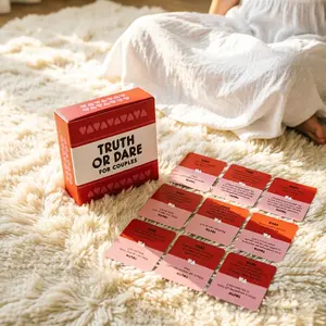 Couple Truth or Dare Mini Conversation Card Game, 50 Ambiguous Questions & Topics, Perfect for Holiday Gatherings, Portable Outdoor Fun