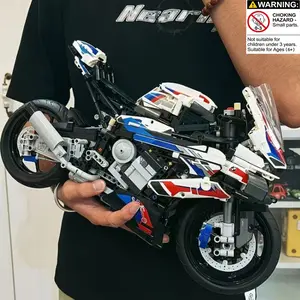 Super Moto Racing Car Technological Creative Building Blocks Model Kit, Building Block Sets, Unisex Hobby Collection Gift, 1:6 Scale, Holiday Present