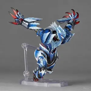 Original Kaiyodo Movable Toy Statue Model Revoltech Amazing Yamaguchi Monster Hunter Rise: Sunbreak Lunagaron Set