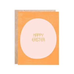 Orange Happy Easter Card