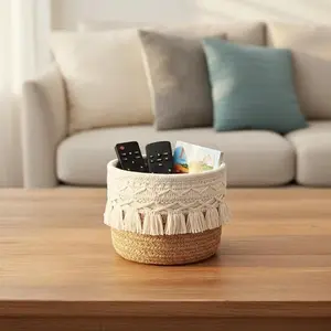 Makeup Brush Holder Organizer Comb Brushes Mini Storage Basket  Boho Decor Baskets for Pen Pencil Box Container Mother's Day gift