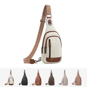 CLUCI HolidayHaul Leather Crossbody Bag Large  For Women Men Fanny Packs Chest Bag For Ipad Travel Hiking Cycling Outdoor Sports - Adjustable Multifunction Spacious Design For Essentials Shoulder Sling Bag For Men Crossbodybagwomen