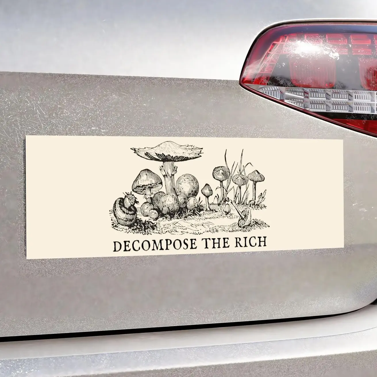 lEat the Rich car magnet leftist mushroom, decompose the bourgeoisie marxist, socialist truck magnets, Funny Bumper Sticker, Cute Car Stickers, Car Magnet.