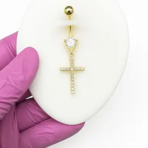 Cross Belly Ring