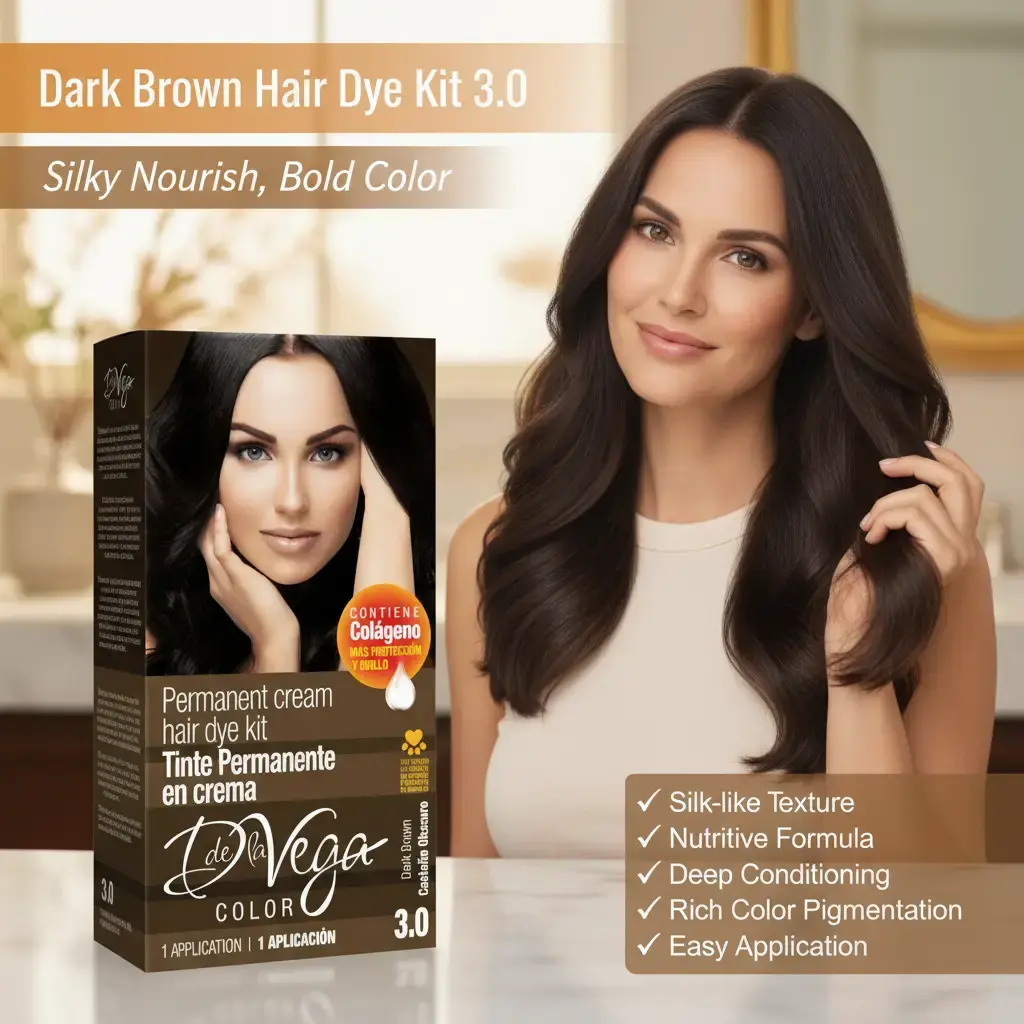 NSC D De la Vega Silky Nourishing Conditioning Hair Dye Kit - 3.0