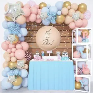 164pcs gender reveal baby boxes balloon decorations gender reveal balloon garland kit 4pcs baby boxes with letters azbaby for baby shower birthday he or she gender reveal party supplies