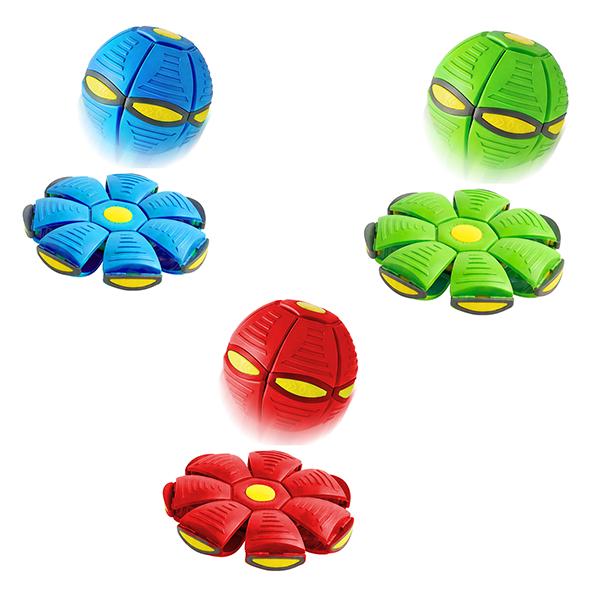 CHERMORY Random 3-Piece Magic Flying Saucer Ball Set - Magic Metaball - Best Outdoor Toy for Kids, Foldable Magic Flying Saucer Ball, Sensory Decompression Toy for Boys and Girls, Interactive Metaball