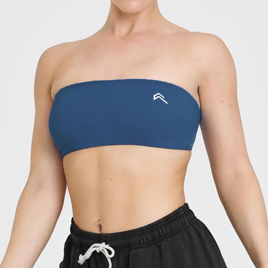 [With Logo] Oneractive Women's Summer Strapless Bralette, Beautiful Back Soft Quick-Dry Sports Bra for Running & Fitness