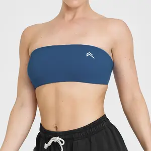 [With Logo] Oneractive Women's Summer Strapless Bralette, Beautiful Back Soft Quick-Dry Sports Bra for Running & Fitness