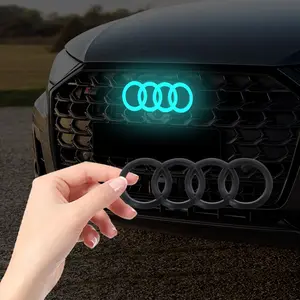 Car Specific 3D Glowing Car Emblem LED Front Grille Trunk Logo Light, Metal Hollow Anti-Fading Replacement, Fits Rs/s Line/a1/a3/a4/a5/a6/q3/q5/q7/q8/a7/a8