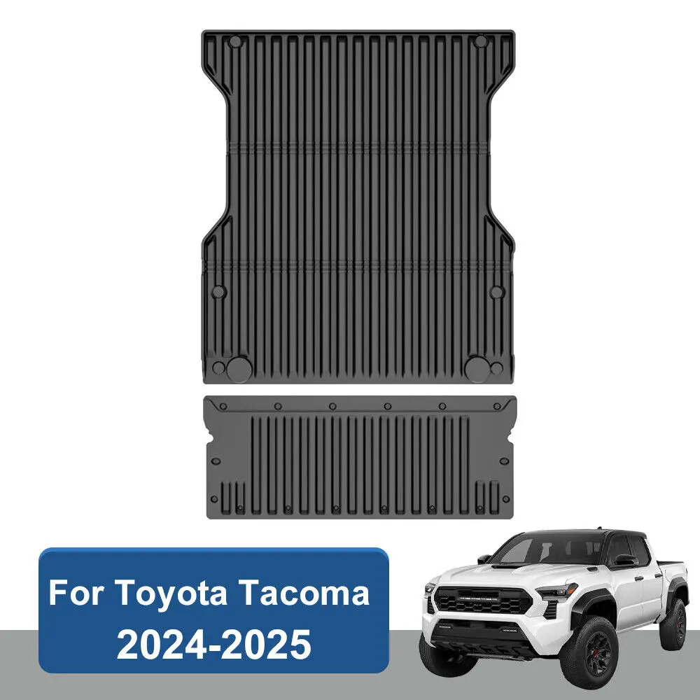 Custom-Fit Weatherproof TPE Car Floor Mats for 2024-2025 Tacoma, Car Accessories Bundle with 5FT Trunk Liner, Backrest Cover, Debris Trap, Tool-Free Auto Parts Accessories & Aftermarket Interior Add-Ons, Accessories For Car