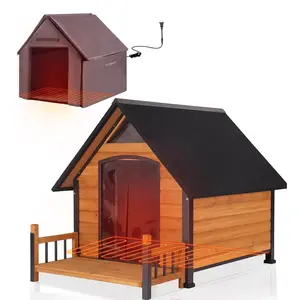 Aivituvin-AIR80-L-IN-HP Large Heated Dog House with Heating Pad | Insulation Liner | Outdoor Dog craf Aivituvin-AIR80-L-IN-HP Large Heated Dog House with Heating Pad | Insulation Liner | Outdoor Dog craf