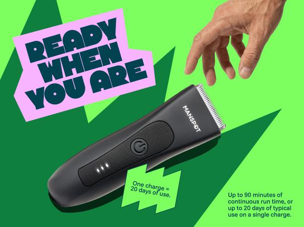 Manspot 4 in 1 Electric Bodyand Hair Shaver - Groin Hair Trimmer, Ball Trimmer for Men with Replaceable Ceramic Blade Heads, USB Recharge, 90 Minutes Shaving,Waterproof, Safe & Gentle Trimming, Quick Gifts