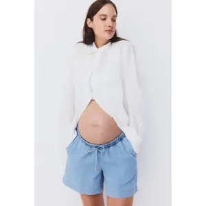 H&M MAMA Denim drawstring shorts