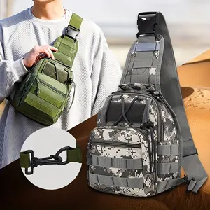 Versatile Tactical Sling Chest Bag for Men & Women - Lightweight Durable EDC Gear with Multi-Compartment Storage, Secure Zipper Closure & Adjustable Strap - Outdoor Adventures, Cycling, Hiking, Fitness, Travel Essentials, Sling Crossbody Bag, Robust Const