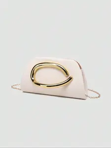 Women's Elegant Evening Clutch Bag with Detachable Chain Strap, Perfect for Weddings & Parties, Fashion Accessory for Special Occasions