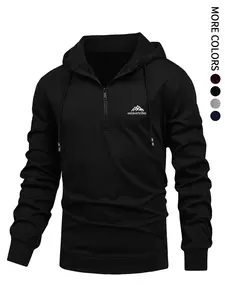 2025 New Spring Autumn Men's Hoodie Jacket Trendy Casual 3D Style Loose Fit Hooded Sweatshirt for Boys Medium Size pocket Blue Clothes Fashion Tops Menswear Jeans Layer Shorts Long Sleeve Pullover Polyester Wetsuit Polyester Gamis Cotton men multi-pocket