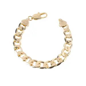 Men’s Cuban Link Bracelet 19cm 10mm – 14K Gold Plated | Bold Thick Chain