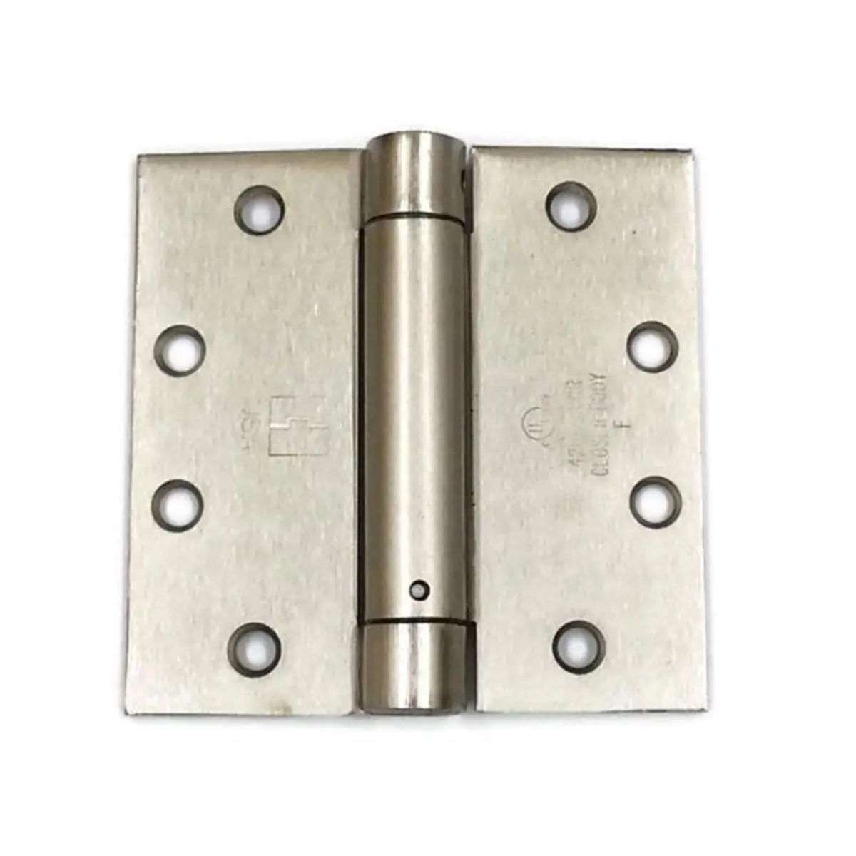 212 MAIN 4x4 in. Steel Full Mortise Single-Acting Square Corner Locking Hinges with Door Security Lock, No. 177491 Satin Nickel, Strong Wind Resistance, Provide Maximum Versatility for Doors, Gates