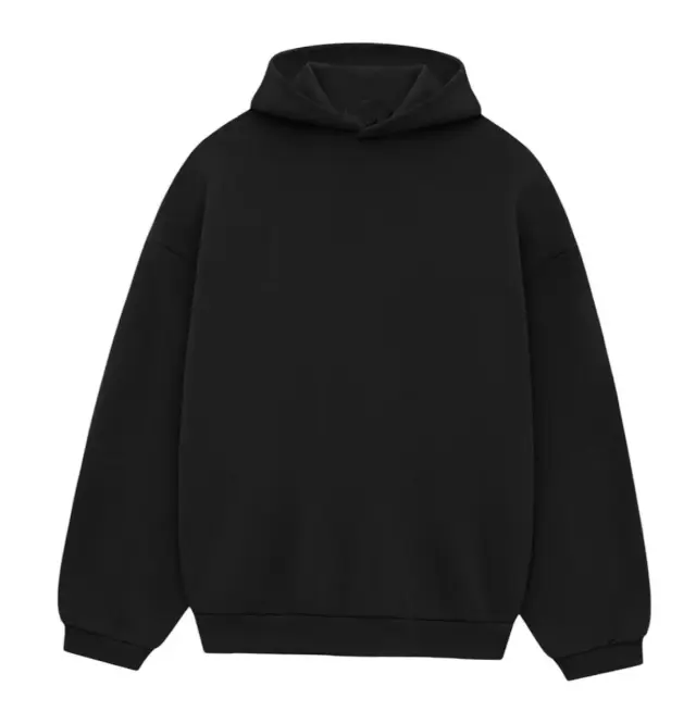Men's Black and White Hoodie - Casual Classic Menswear Tops, Long-Sleeve Sweatshirts with Hood Soft Man Beige Plain, Fabric, Simple, Casual Wear, Hoodie/Jumper