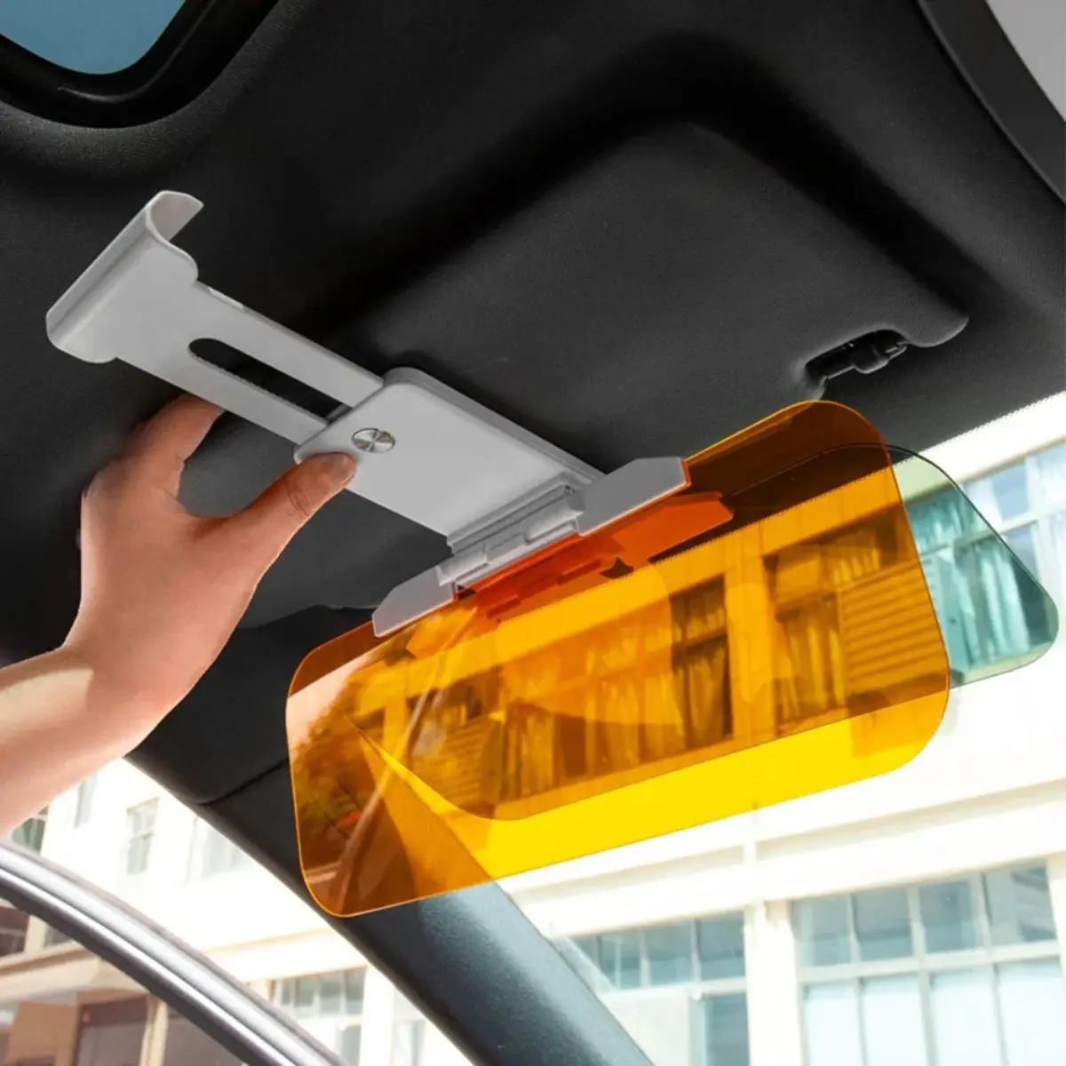 HD Vision Anti Glare Sun Visor for Cars 100% UV Protection Polarized Sunshade Block Harmful Rays Reduce Fatigue Day Night Use Secure Driving