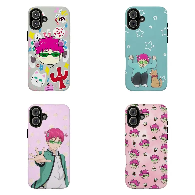 Saiki K Fan Art Phone Case ,Anime Lover Gift,Tough phone case,for iPhone 17 16 15 14 13 12 11 Pro Max X XS for Samsung S21–S26 Plus Ultra,Gifts For Fans, Phone Accessories