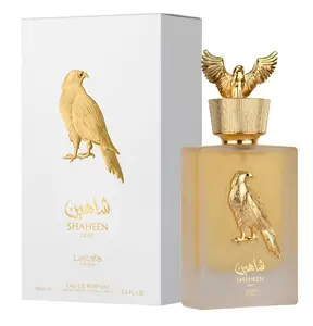 Lattafa Perfumes Shaheen Gold for Unisex Eau de Parfum Spray 3.4 Ounce with Elegant Gold Eagle Design Fragrance Sandalwood Citrus Floral Woody