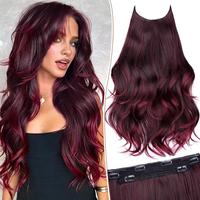 Ombre Burgundy mix Black