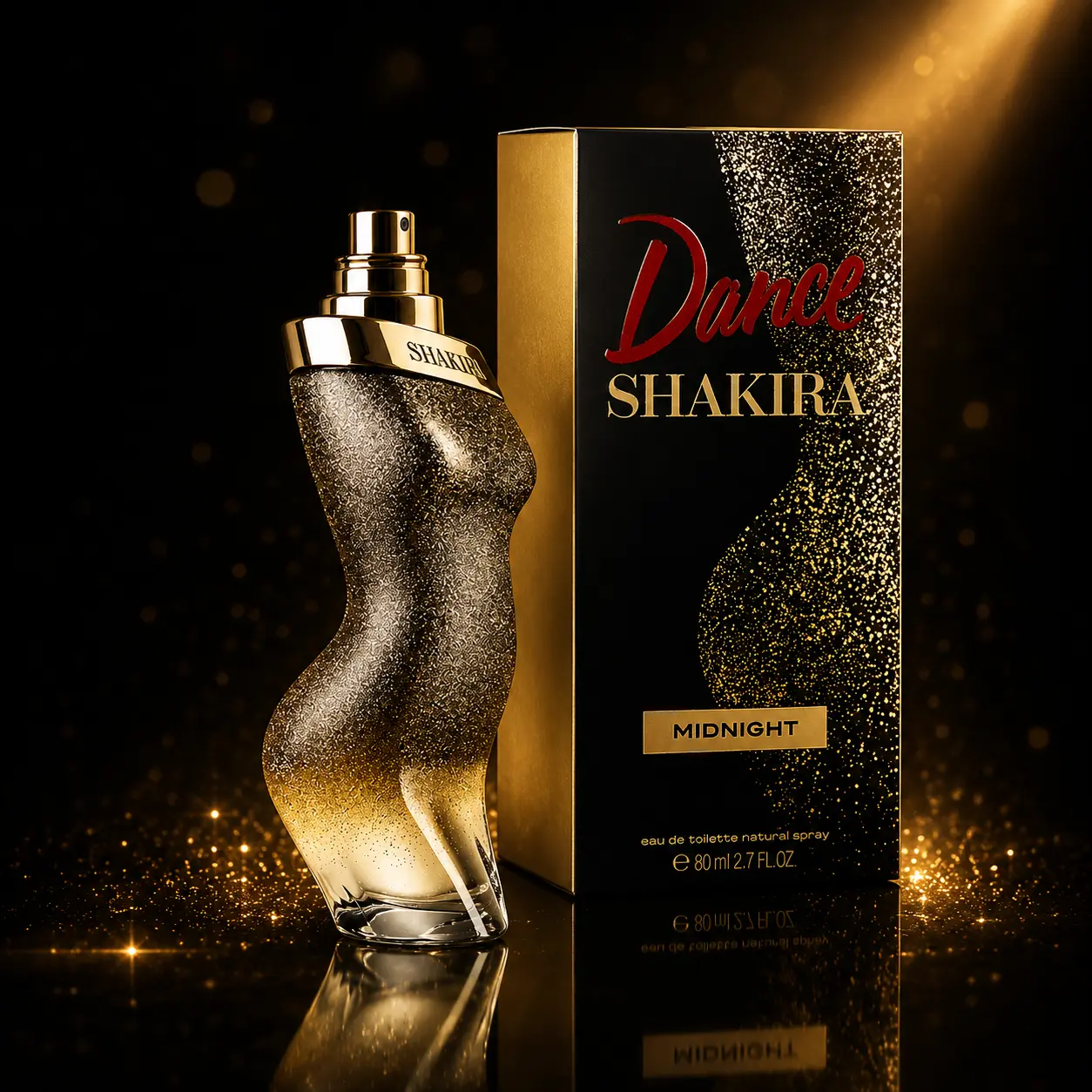 Shakira Dance Midnight Eau de Toilette for Women, a Fruity Women's Fragrance with Amber Floral and Warm Gourmand Notes, 2.7 oz