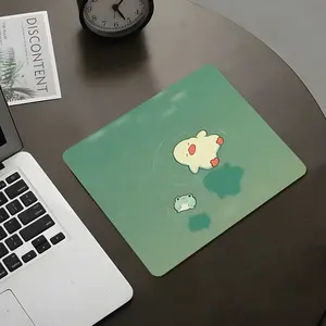 Cute Duck Frog  Square mouse pad Animal Aesthetic Desktop Decorative Protective Pad, Rubber Anti-slip Lockedge Work Pad, Small Size Suitable for Laptop, Desktop Computer Games, Work, Family, Mouse Pad Designs, Desk Accessories