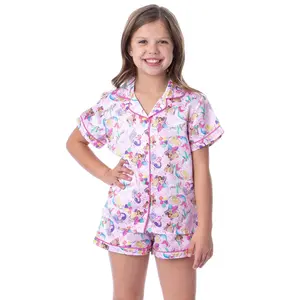 Mattel Girls' Barbie Fantasy Mermaid Princess Sleep Pajama Set Shorts