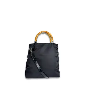 Pre-owned GUCCI Nylon Shoulder Bags Bamboo Two Way Handbag