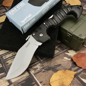 Spartan Kitchen Knife 7CR13MOV Blade Black Nylon Fiberglass Handle Meat Cutting Knife Fruit EDC Portable Folding Knife Stainless Steel Knives