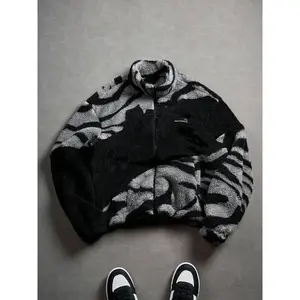 Women’s Zip-Up Letter-Print Jacket, Windproof Outdoor Parka, Winter Coat, Unisex Casual Streetwear, Fall & Winter Fashion