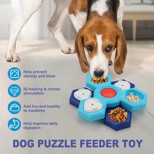 New Smart Pet Toy Multi-Layer Rotating Turntable Slow Feeder Training Dog Food Puzzle Toys, Interactive Pet Enrichment Accessories