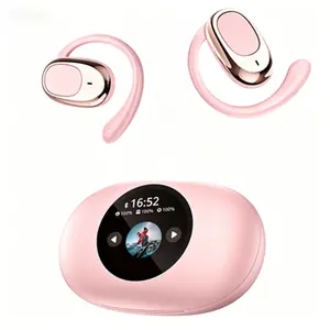 Touch Screen OWS Open Air Conduction Headphone ANC YX39 Noise Cancelling Earphone HiFi Wireless Ear-Hook ENC Earbuds With Mic