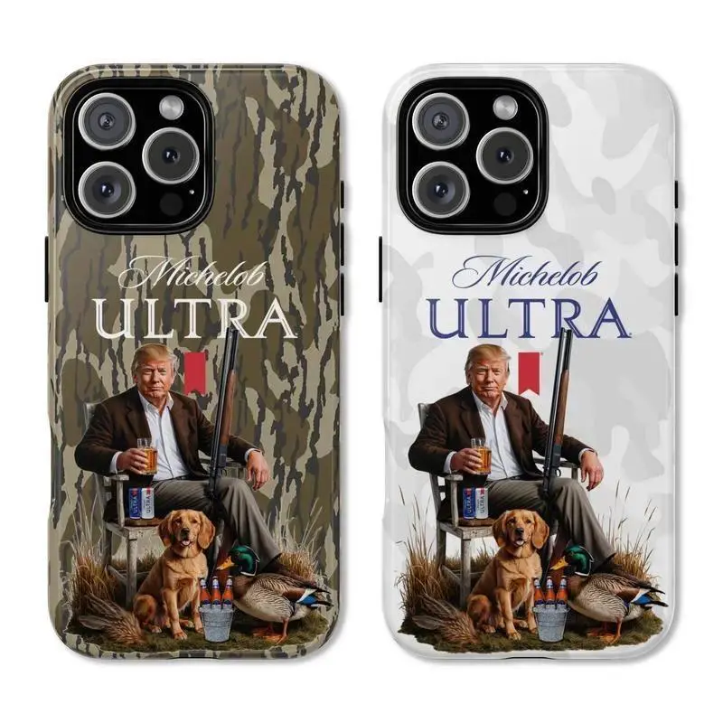 Michelob ULTRA Camouflage Smartphone Case - Vintage Hunter-Style Camo Casing, Protective Rubber Cover for iPhone 12-17 Plus/Pro/Pro Max, Handheld Cellphone Devices Gift for Beer Fans, Accessories