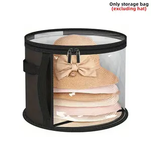 Hat Storage Bag, 1 Count Foldable Hat Organizer, Portable Versatile Storage Hat Storage Bag with Handle, Durable Multipurpose Storage Hat Organizer for Home & Travel, Hat Storage Solution