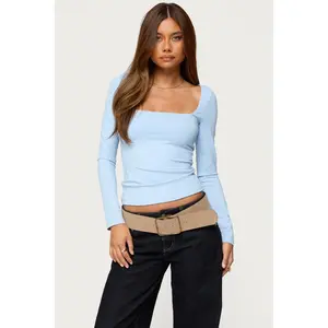 Lovie Fitted Square Neck Top