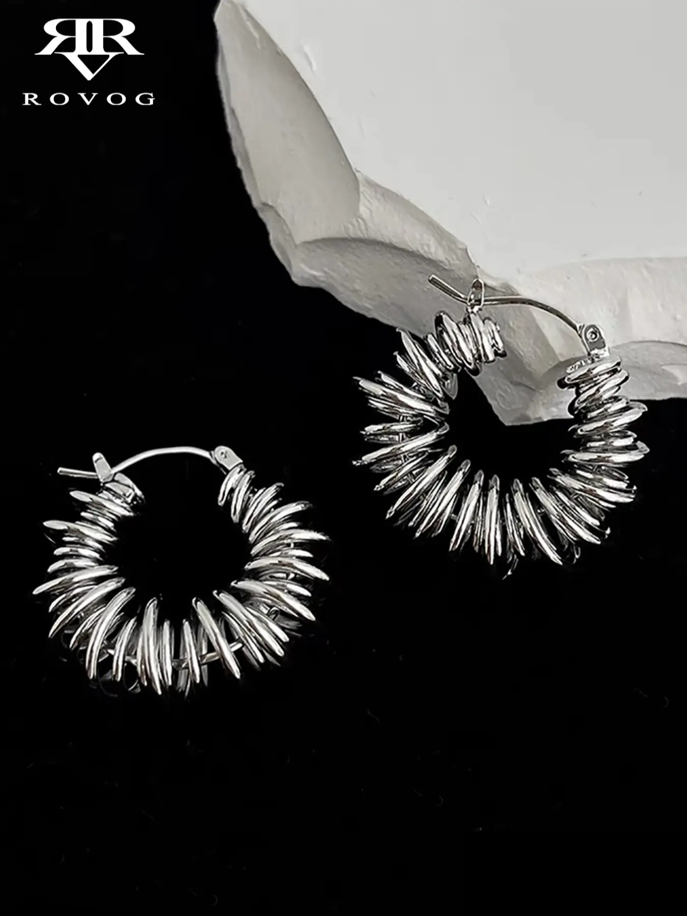 Women's Hoop Earrings, Elegant Hoop Style Metal Spring Design, Casual Fashion Jewelry for All Seasons, Perfect for Parties & Daily Wear, Fashionable Earrings
